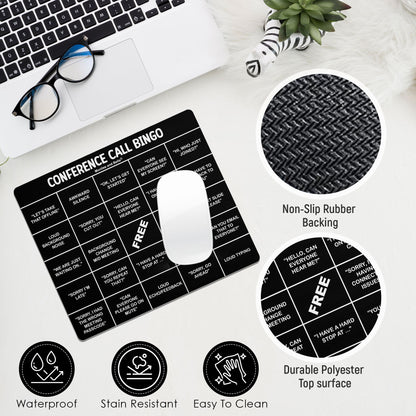 Conference Bingo Call Mouse Pad - Black.