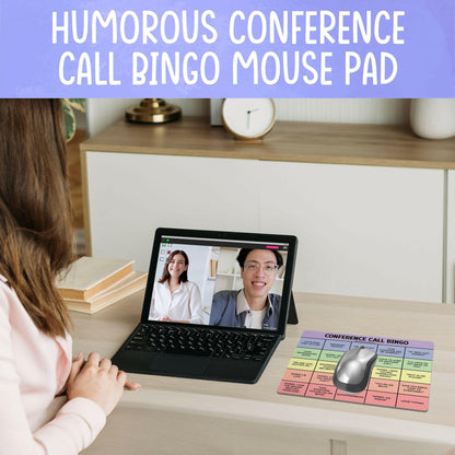 Conference Call Bingo Mouse Pad - Rainbow.