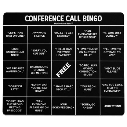 Conference Bingo Call Mouse Pad - Black.