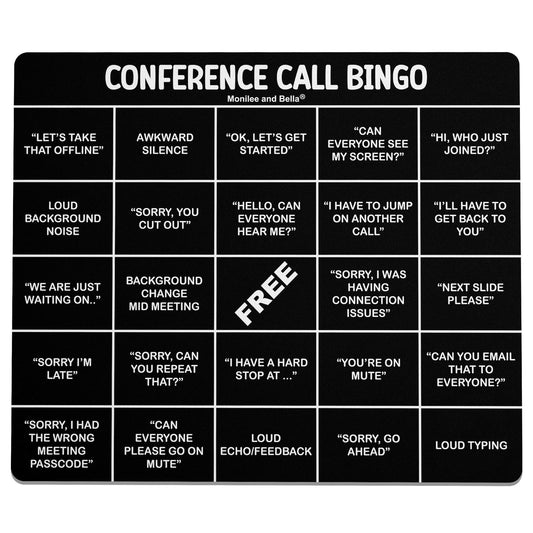 Conference Bingo Call Mouse Pad - Black.