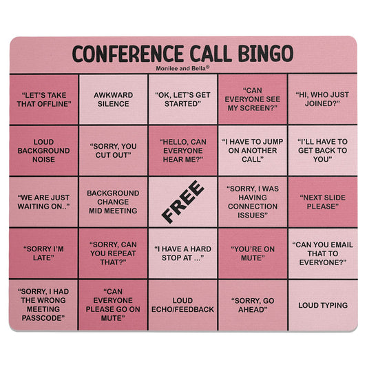 Conference Call Bingo Mouse Pad - Pink.