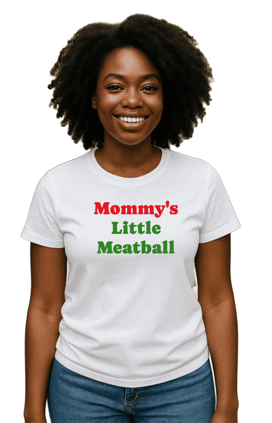 MOMMY LETTLE MEATBALL-Unisex T-Shirt - Comfortable Heavy Cotton Tee | Monilee and Bella