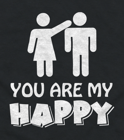 Close-up of the You Are My Happy couple print