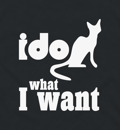 Close-up of the I Do What I Want cat print