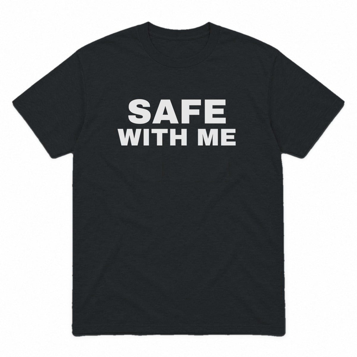 Safe With Me graphic tee in black