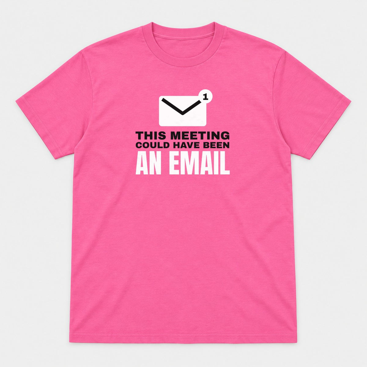 Could Have Been an Email graphic tee in azalea, front view