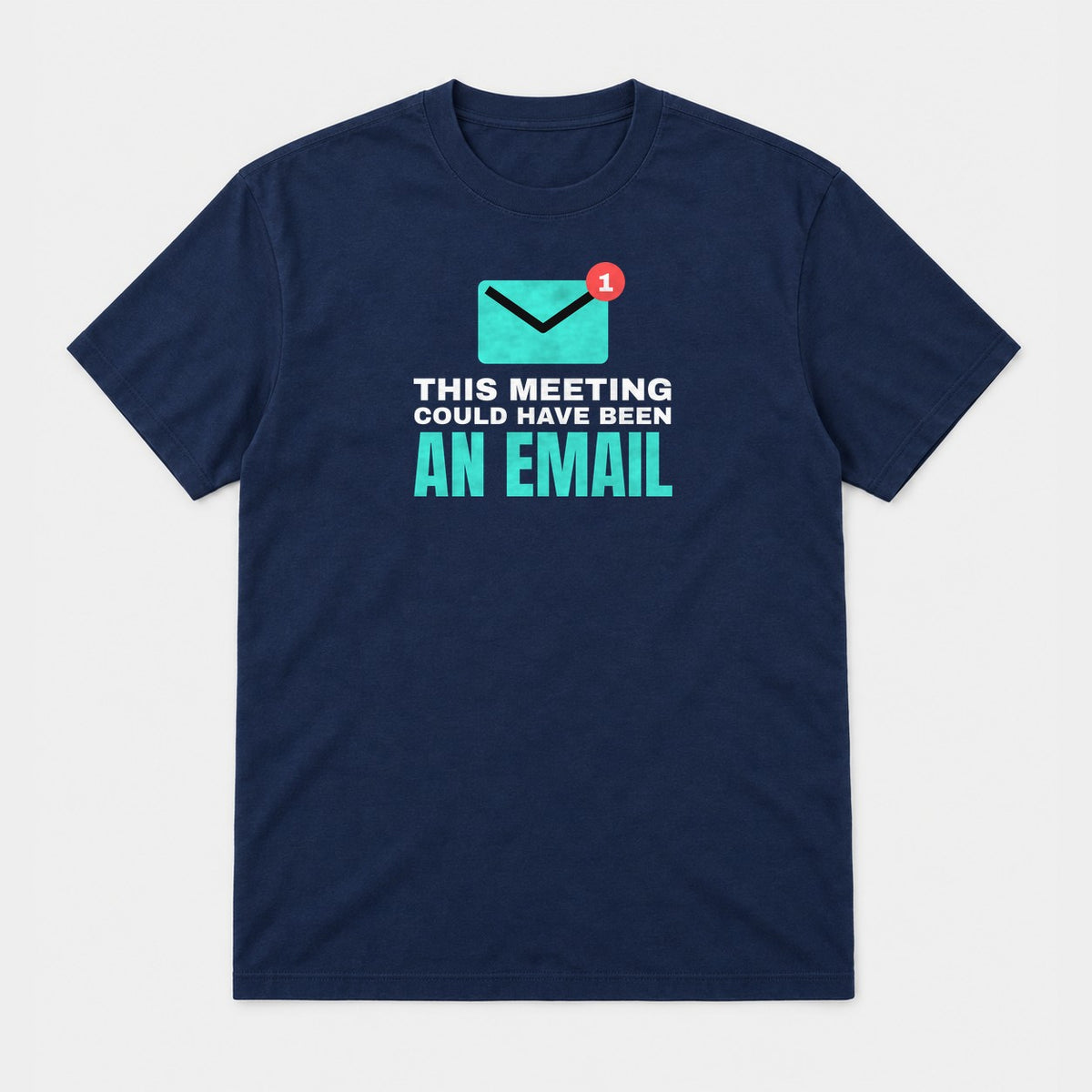 Could Have Been an Email graphic tee in navy, front view