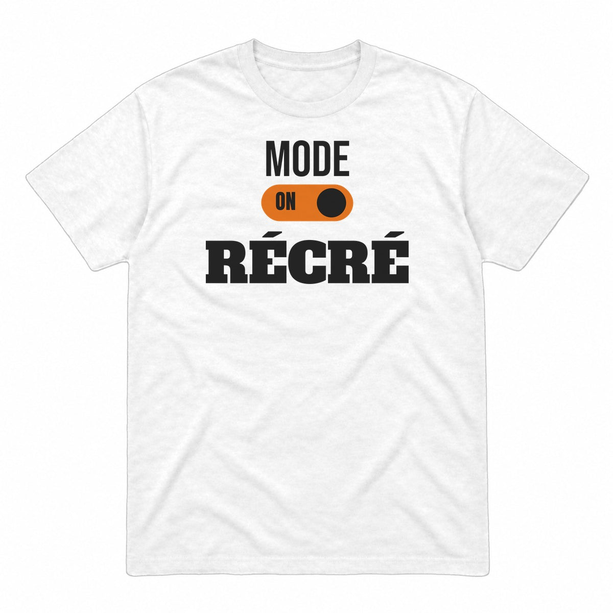 Mode récré graphic tee in white, front view