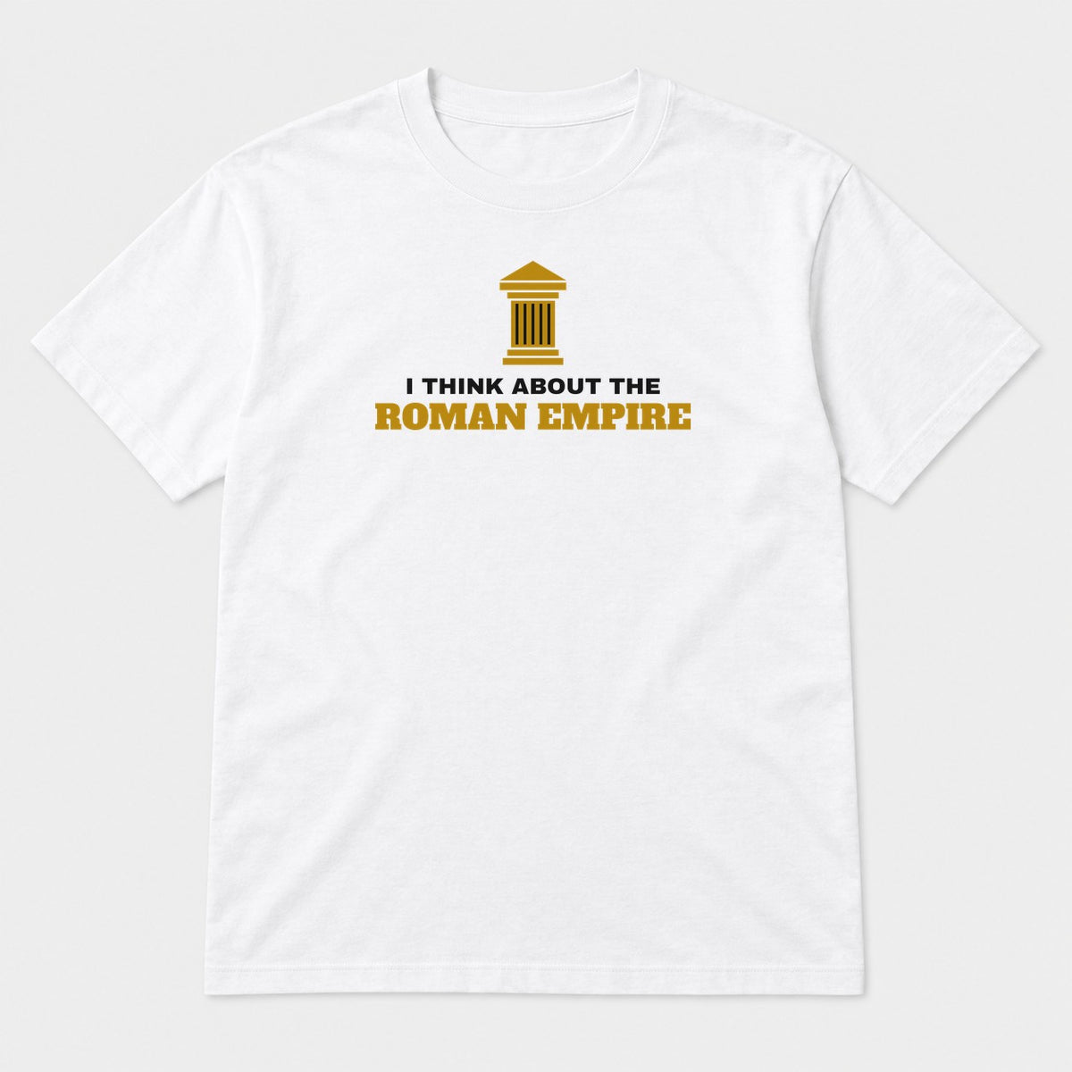 Roman Empire graphic tee in white, front view