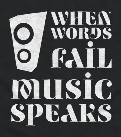 Close-up of the Music Speaks speaker print