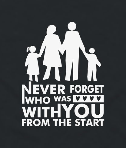 Close-up of the Never Forget Family family print
