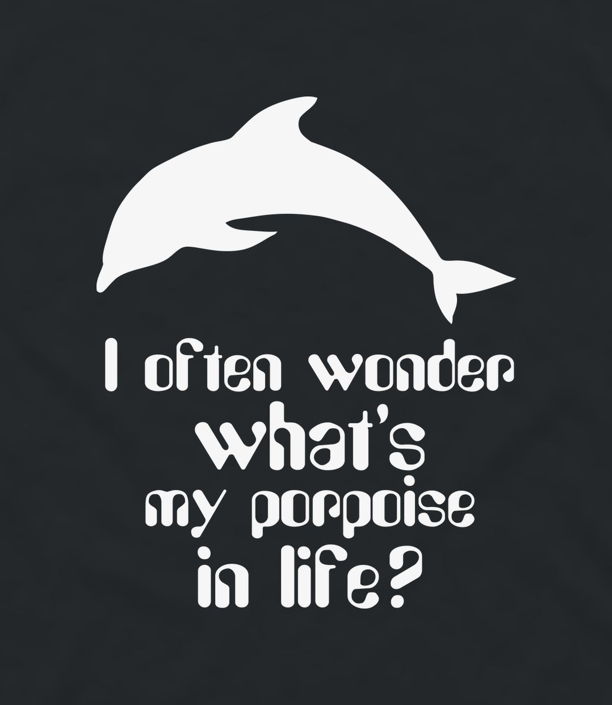 Close-up of the I Often Wonder dolphin print