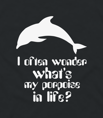 Close-up of the I Often Wonder dolphin print