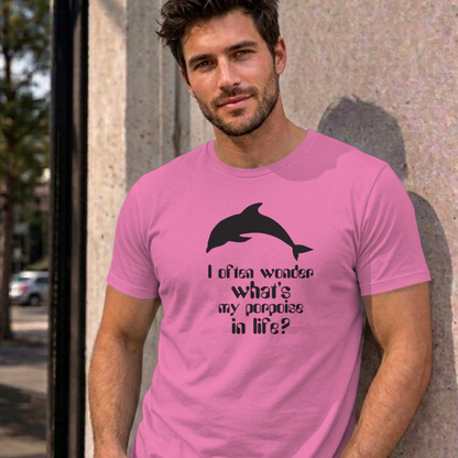 Man wearing the azalea I Often Wonder graphic tee
