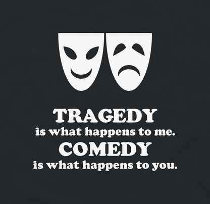 Close-up of the Tragedy and Comedy theatre masks print