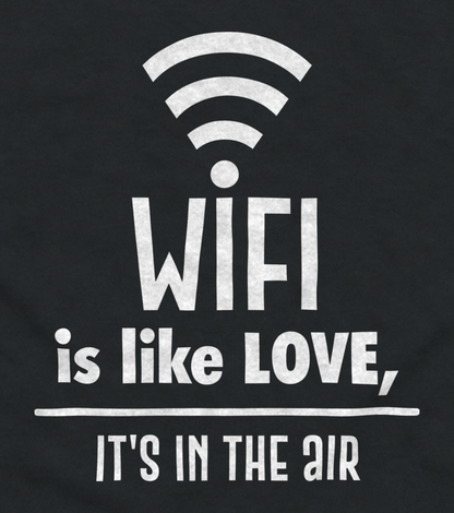 Close-up of the Wifi Is Like Love wifi signal print